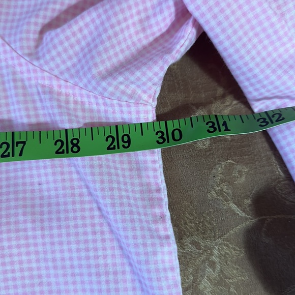 New button up pink and white gingham shirt - Picture 8 of 10